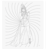 Screenshot showing a sample Taylor Swift colouring page