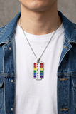 Rainbow Blade Pride Pendant Necklace