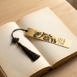 Book Dragon Metal Bookmark with Tassel
