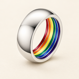 Rainbow inner Pride Ring display