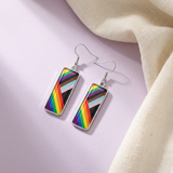 Styled rectangle earring flat lay