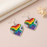 Styled wavy heart earrings
